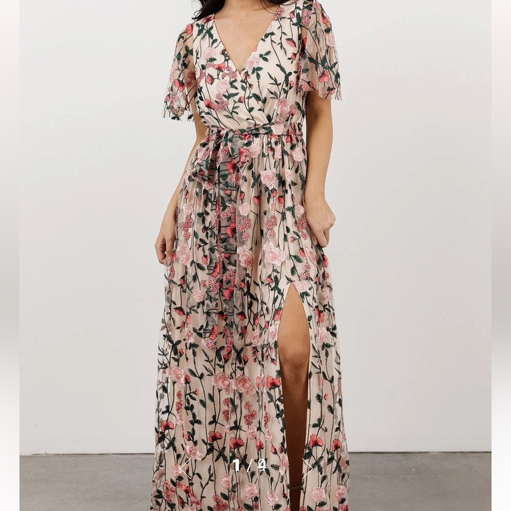 NWOT Baltic Born XS Marseille Embossed Maxi Dress